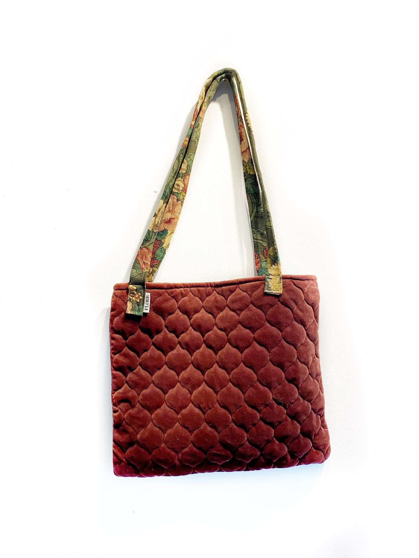 Paarse padded tote.bag