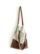 Afbeelding in Gallery-weergave laden, Wit-groen gestreepte tote.bag
