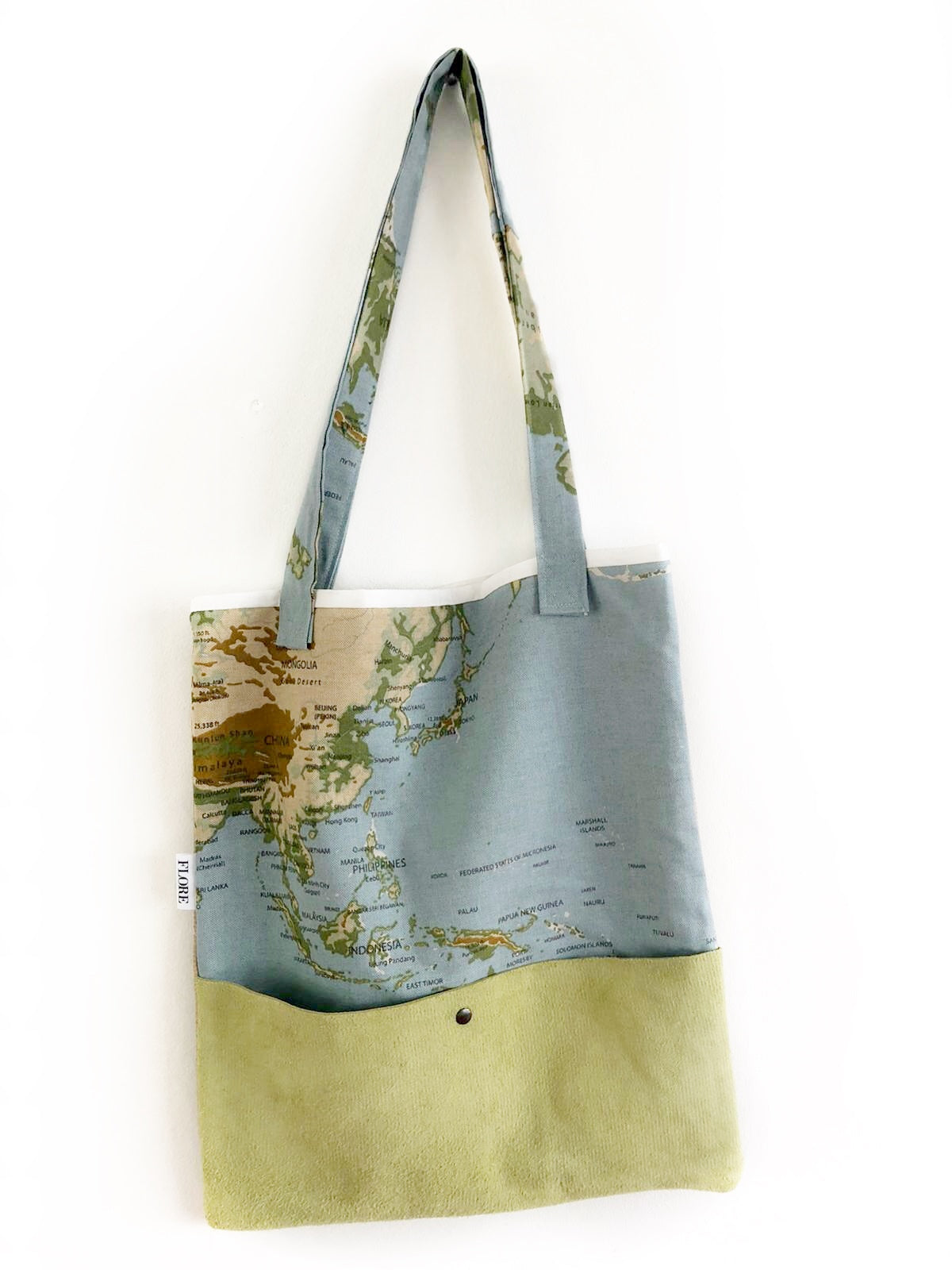 Suède wereld tote.bag