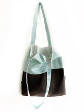 Afbeelding in Gallery-weergave laden, Blauw gestreepte tote.bag
