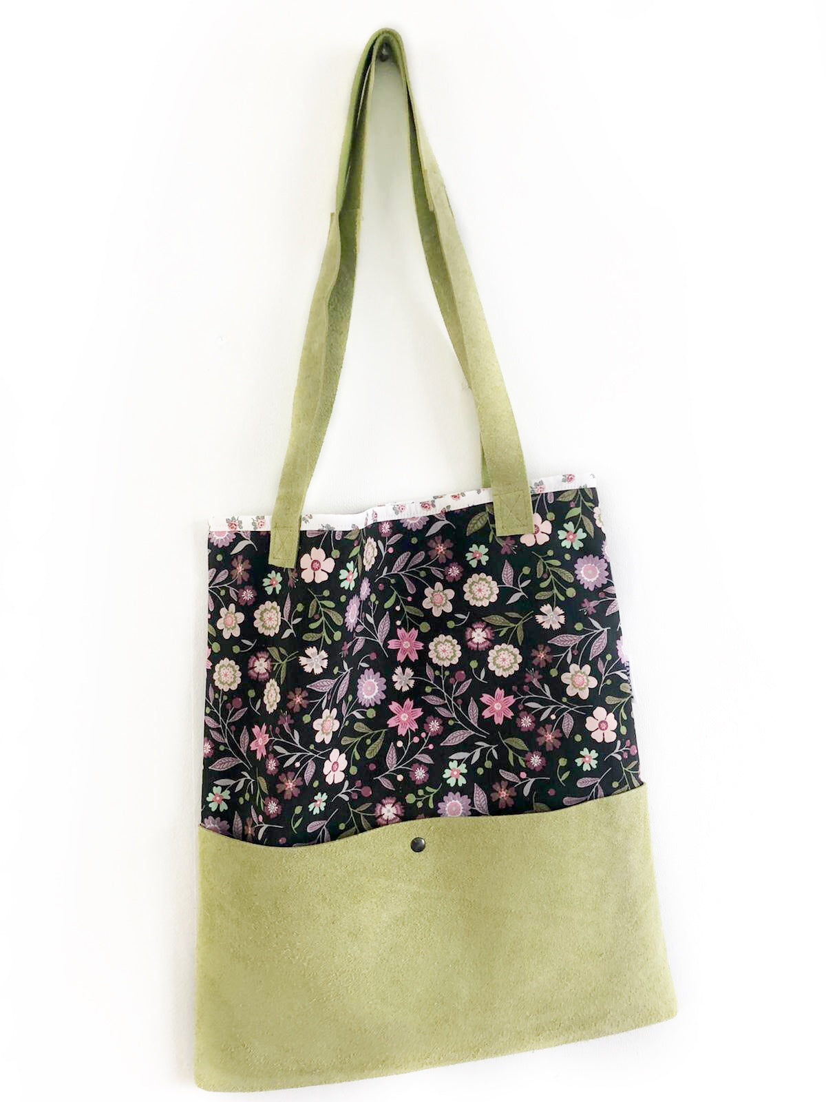 Groen suède tote.bag